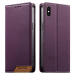 Custodia per telefono Dierfeng in ecopelle con magnete e RFID ad alta resistenza, For iPhone XR, For iPhone XS Max, For iPhone 8 Plus / 7 Plus
