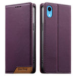 Custodia per telefono Dierfeng in ecopelle con magnete e RFID ad alta resistenza, For iPhone XR, For iPhone XS Max, For iPhone 8 Plus / 7 Plus