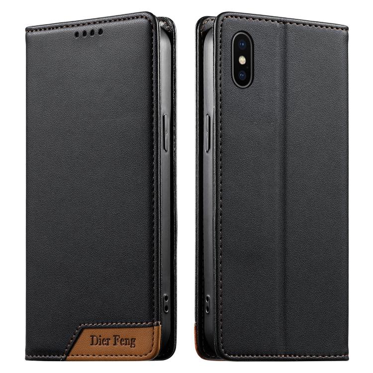 Custodia per telefono Dierfeng in ecopelle con magnete e RFID ad alta resistenza, For iPhone 11 Pro Max, For iPhone 11, For iPhone 11 Pro, For iPhone X / XS