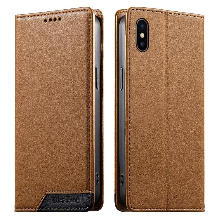 Custodia per telefono Dierfeng in ecopelle con magnete e RFID ad alta resistenza, For iPhone 11 Pro Max, For iPhone 11, For iPhone 11 Pro, For iPhone X / XS
