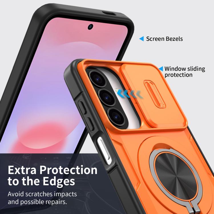 Supporto girevole Camshield, custodia per telefono MagSafe, For Galaxy A27 5G / A37 5G, For Galaxy A16 / A26 / A17, For Galaxy A56 5G / A36 5G, For Galaxy A15 4G / 5G
