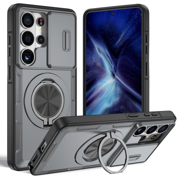 Supporto girevole Camshield, custodia per telefono MagSafe, For Galaxy S26+ / S25+ / S24+ 5G, For Galaxy S26 Ultra 5G, For Galaxy S26 5G, For Galaxy S25 / S24 5G