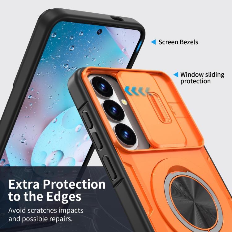 Supporto girevole Camshield, custodia per telefono MagSafe, For Galaxy S26+ / S25+ / S24+ 5G, For Galaxy S26 Ultra 5G, For Galaxy S26 5G, For Galaxy S25 / S24 5G