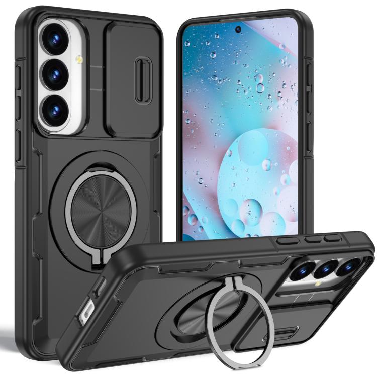 Supporto girevole Camshield, custodia per telefono MagSafe, For Galaxy S26+ / S25+ / S24+ 5G, For Galaxy S26 Ultra 5G, For Galaxy S26 5G, For Galaxy S25 / S24 5G