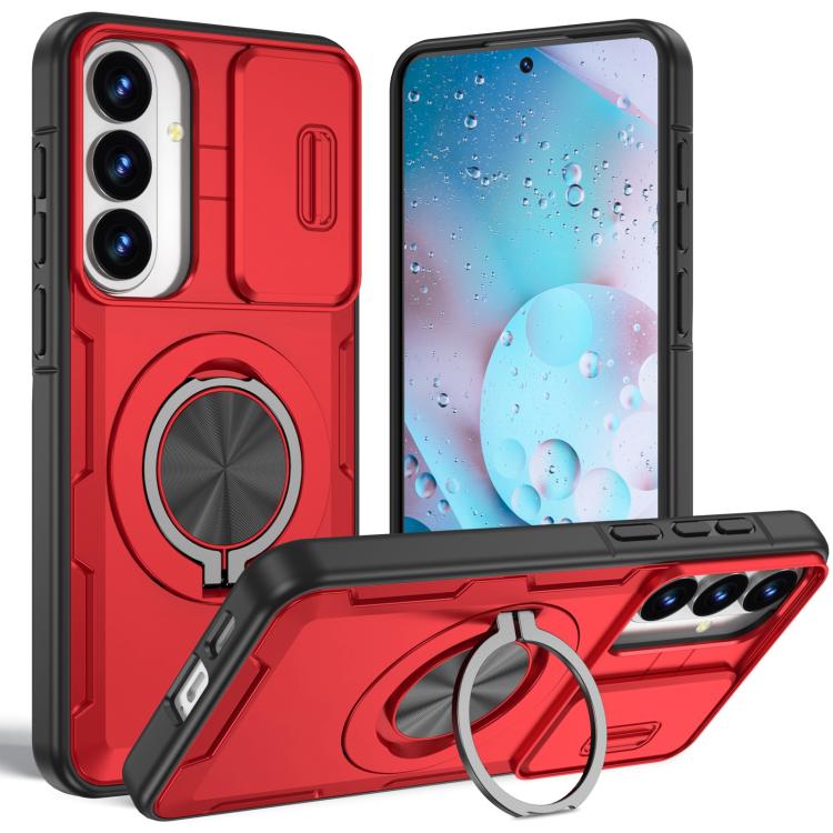 Supporto girevole Camshield, custodia per telefono MagSafe, For Galaxy S26+ / S25+ / S24+ 5G, For Galaxy S26 Ultra 5G, For Galaxy S26 5G, For Galaxy S25 / S24 5G