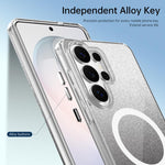 Custodia magnetica per telefono con glitter di cristallo, For Samsung Galaxy S26 Ultra 5G