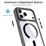 Custodia magnetica per telefono in cristallo colorato, For iPhone 17 Pro Max, For iPhone 17 Pro