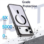 Custodia magnetica per telefono in cristallo colorato, For iPhone 17 Pro Max, For iPhone 17 Pro