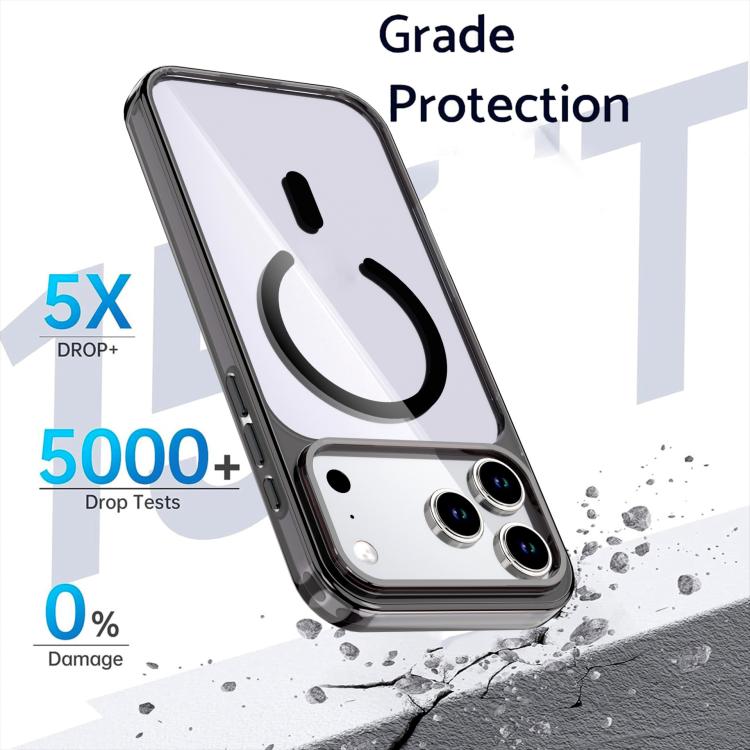 Custodia magnetica per telefono in cristallo colorato, For iPhone 17 Pro Max, For iPhone 17 Pro