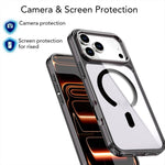 Custodia magnetica per telefono in cristallo colorato, For iPhone 17 Pro Max, For iPhone 17 Pro