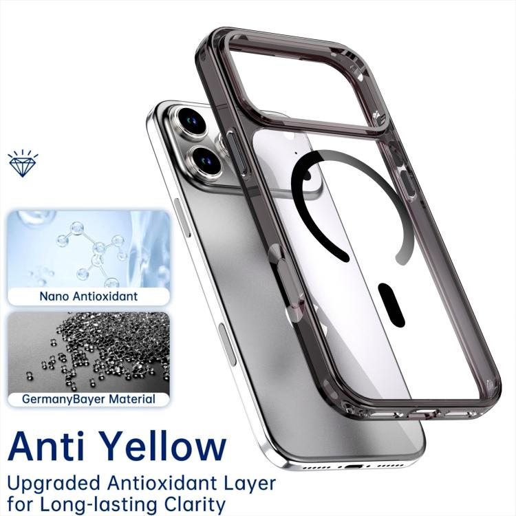 Custodia magnetica per telefono in cristallo colorato, For iPhone 17 Pro Max, For iPhone 17 Pro