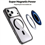 Custodia magnetica per telefono in cristallo colorato, For iPhone 17 Pro Max, For iPhone 17 Pro
