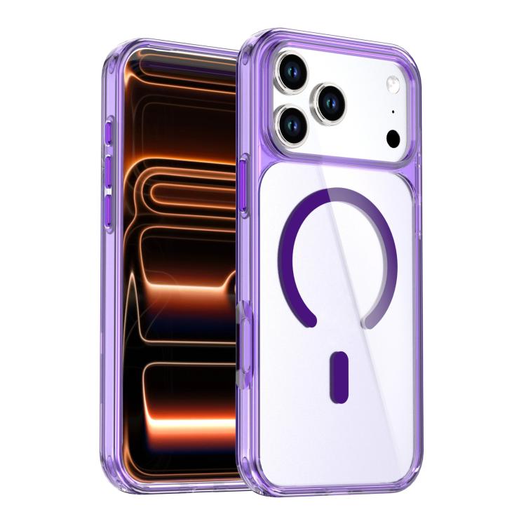 Custodia magnetica per telefono in cristallo colorato, For iPhone 17 Pro Max, For iPhone 17 Pro
