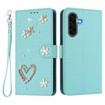 ZS01 Custodia per telefono a doppio strato in ecopelle vegana con motivo floreale a cuori e cinturino da polso, For Samsung Galaxy A56 5G / A36 5G, For Samsung Galaxy A26 5G, For Samsung Galaxy A36 5G