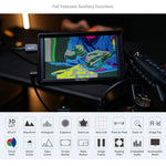 FEELWORLD S55E Monitor video da campo per fotocamera DSLR da 5,5 pollici, FHD IPS, supporto 4K, ingresso/uscita HDMI, braccio inclinabile, uscita di alimentazione
