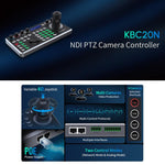 FEELWORLD KBC20N Controller per telecamera NDI PTZ con joystick e tastiera, compatibile con protocolli di controllo multipli e PoE., EU Plug, US Plug, UK Plug, AU Plug