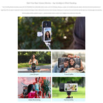 Monitor per selfie FEELWORLD MC4 per vlog e live streaming, con retro magnetico, connessione wireless e telecomando.