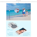 Monitor per selfie FEELWORLD MC4 per vlog e live streaming, con retro magnetico, connessione wireless e telecomando.