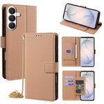Custodia per telefono in pelle a triangolo con catena a tracolla., For Samsung Galaxy S26+ 5G, For Samsung Galaxy S26 Ultra 5G, For Samsung Galaxy S26 5G