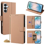 Custodia per telefono in pelle a triangolo con catena a tracolla., For Samsung Galaxy S26+ 5G, For Samsung Galaxy S26 Ultra 5G, For Samsung Galaxy S26 5G