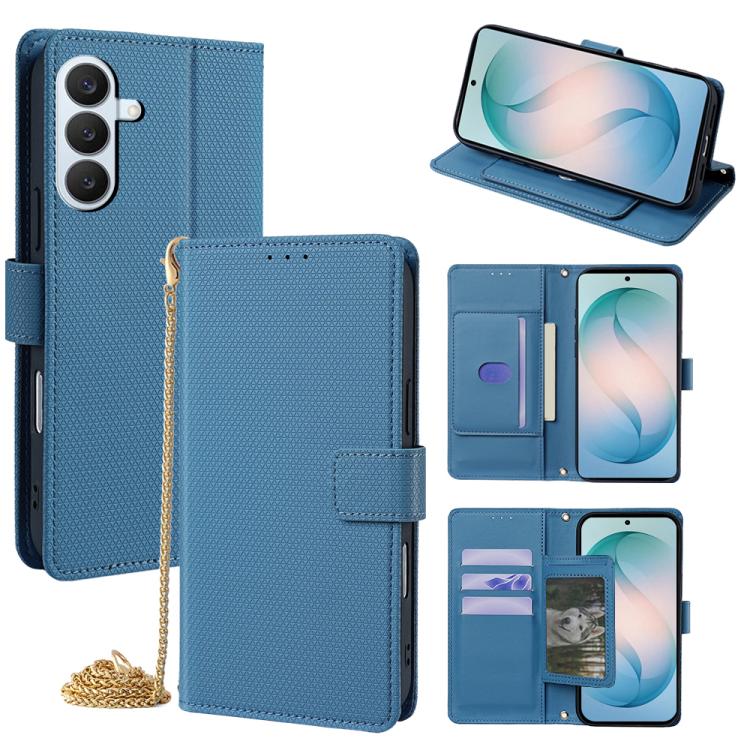 Custodia per telefono in pelle a triangolo con catena a tracolla., For Samsung Galaxy S26+ 5G, For Samsung Galaxy S26 Ultra 5G, For Samsung Galaxy S26 5G