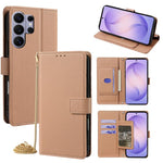 Custodia per telefono in pelle a triangolo con catena a tracolla., For Samsung Galaxy S26+ 5G, For Samsung Galaxy S26 Ultra 5G, For Samsung Galaxy S26 5G