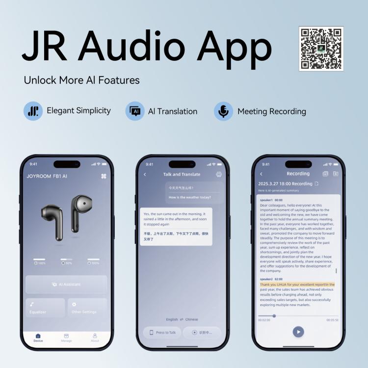 Auricolari true wireless JOYROOM Funpods Series JR-FB1 con traduzione AI