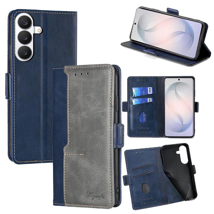 Custodia per telefono in pelle con fibbia laterale a contrasto, For Samsung Galaxy S26+ 5G, For Samsung Galaxy S26 Ultra 5G, For Samsung Galaxy S26 5G