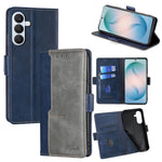 Custodia per telefono in pelle con fibbia laterale a contrasto, For Samsung Galaxy S26+ 5G, For Samsung Galaxy S26 Ultra 5G, For Samsung Galaxy S26 5G