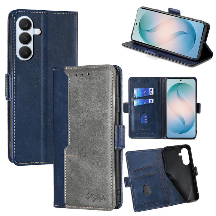 Custodia per telefono in pelle con fibbia laterale a contrasto, For Samsung Galaxy S26+ 5G, For Samsung Galaxy S26 Ultra 5G, For Samsung Galaxy S26 5G