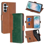 Custodia per telefono in pelle con fibbia laterale a contrasto, For Samsung Galaxy S26+ 5G, For Samsung Galaxy S26 Ultra 5G, For Samsung Galaxy S26 5G