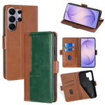 Custodia per telefono in pelle con fibbia laterale a contrasto, For Samsung Galaxy S26+ 5G, For Samsung Galaxy S26 Ultra 5G, For Samsung Galaxy S26 5G