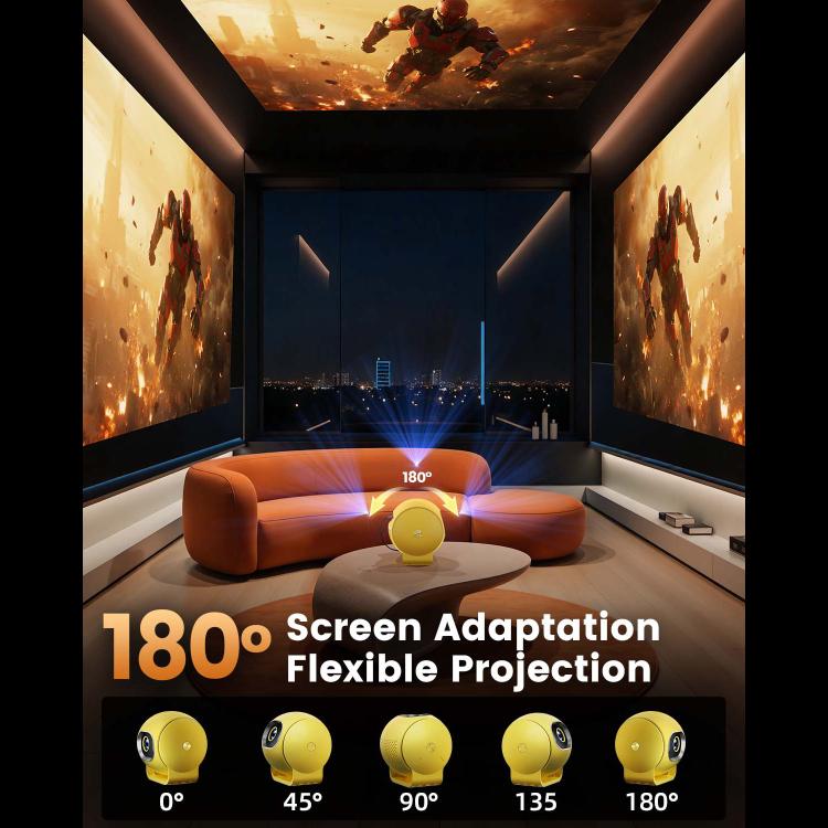 Videoproiettore intelligente Q3 720P con display LCD 150ANSI, 1GB+8GB e autofocus., EU Plug, US Plug, UK Plug, AU Plug