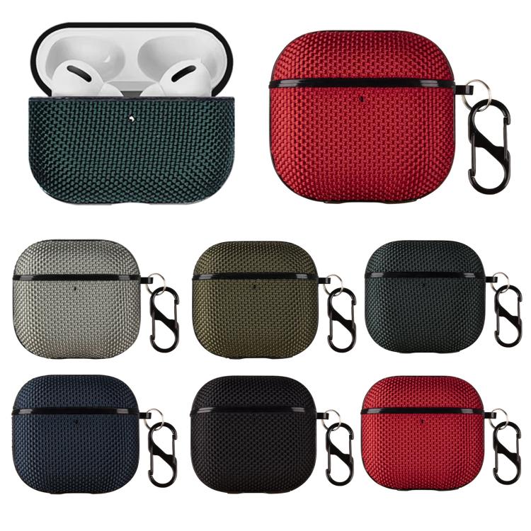 Custodia divisibile in nylon impermeabile per auricolari wireless con gancio, For AirPods Pro 3, For AirPods 4, For AirPods Pro 2