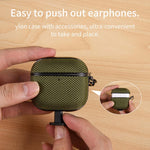 Custodia divisibile in nylon impermeabile per auricolari wireless con gancio, For AirPods Pro 3, For AirPods 4, For AirPods Pro 2