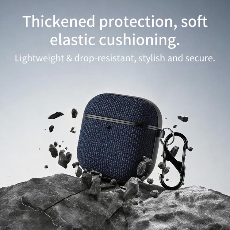 Custodia divisibile in nylon impermeabile per auricolari wireless con gancio, For AirPods Pro 3, For AirPods 4, For AirPods Pro 2