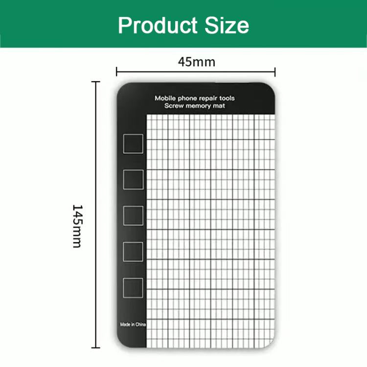 10 pezzi Tappetino magnetico anti-smarrimento con viti, 14.5 x 4.5cm, 17.9 x 6.5cm