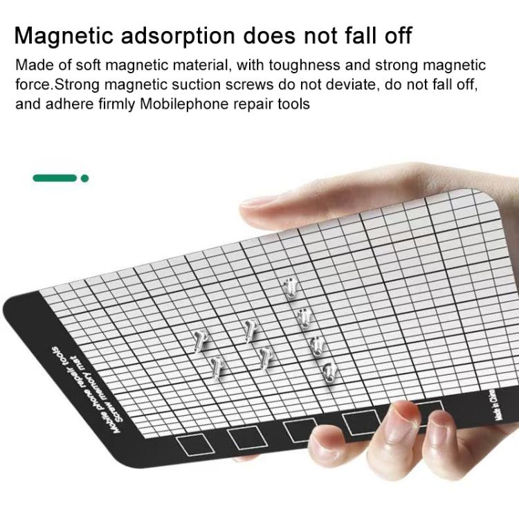10 pezzi Tappetino magnetico anti-smarrimento con viti, 14.5 x 4.5cm, 17.9 x 6.5cm