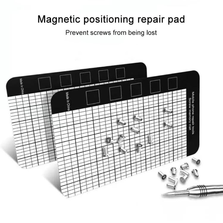 10 pezzi Tappetino magnetico anti-smarrimento con viti, 14.5 x 4.5cm, 17.9 x 6.5cm
