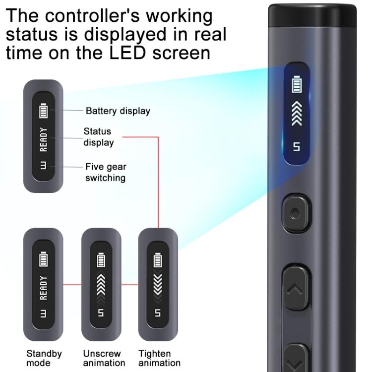 Kit cacciavite elettrico di precisione 78 in 1 con 5 livelli di coppia e 4 luci LED, 78 in 1