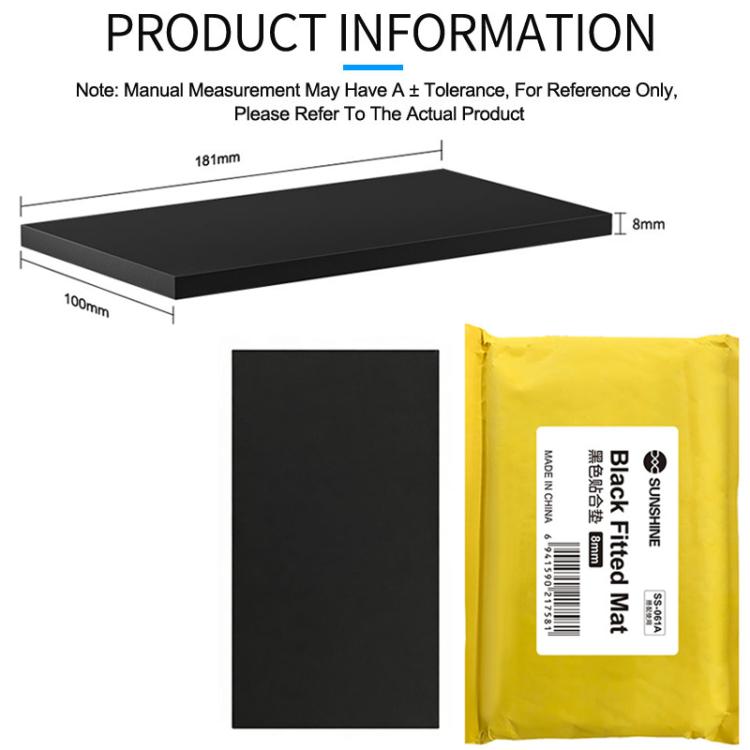 Tampone di laminazione nero Sunshine da 8 mm per stampo di laminazione Sunshine SS-061A