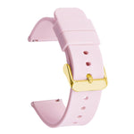 Cinturino per orologio impermeabile in silicone tinta unita con fibbia ad ardiglione in acciaio inossidabile color oro xDfind, 10mm, 12mm