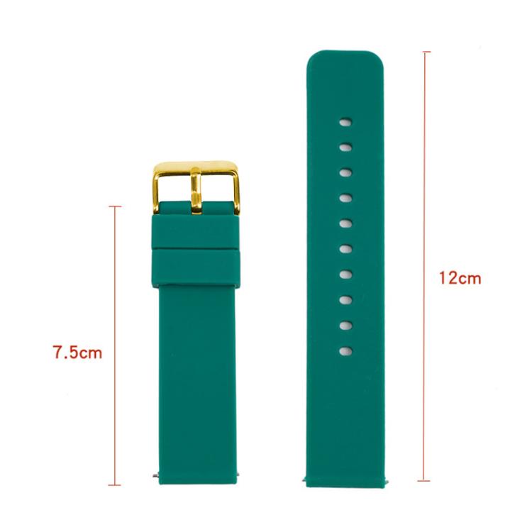 Cinturino per orologio impermeabile in silicone tinta unita con fibbia ad ardiglione in acciaio inossidabile color oro xDfind, 19mm