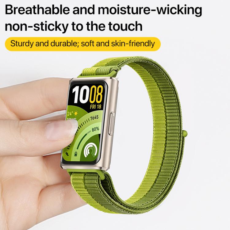 Cinturino per orologio xDfind in nylon con chiusura a strappo., For Huawei Band 11 Pro / 11