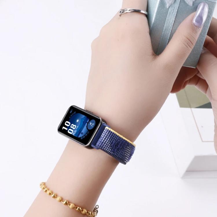 Cinturino per orologio xDfind in nylon con chiusura a strappo., For Huawei Band 11 Pro / 11