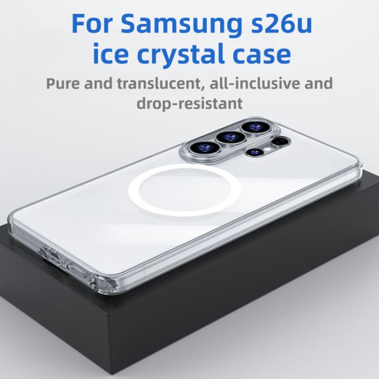 Custodia magnetica per telefono Benks MagSafe trasparente effetto cristallo di ghiaccio., For Samsung Galaxy S26 Ultra 5G