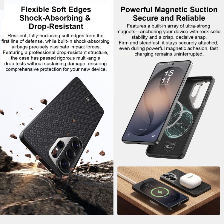 Benks Y2 Kevlar All-inclusive MagSafe Custodia magnetica per telefono con diamante, For Samsung Galaxy S26 Ultra 5G