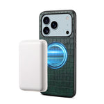 Custodia magnetica per telefono Denior A09 in PU effetto coccodrillo., For iPhone 17 Pro Max, For iPhone 17 Pro