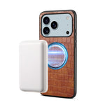 Custodia magnetica per telefono Denior A09 in PU effetto coccodrillo., For iPhone 17 Pro Max, For iPhone 17 Pro