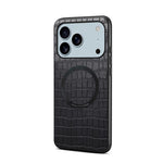 Custodia magnetica per telefono Denior A09 in PU effetto coccodrillo., For iPhone 17 Pro Max, For iPhone 17 Pro
